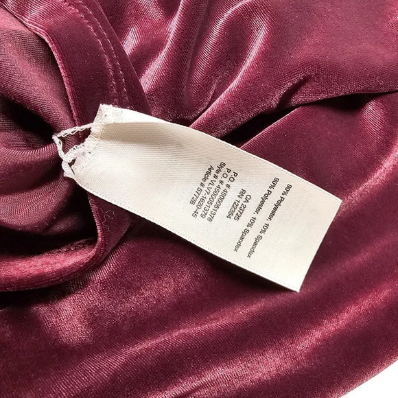 Aritzia Wilfred Free Velvet Long Sleeve Crop Top Size Small - Picture 6 of 7